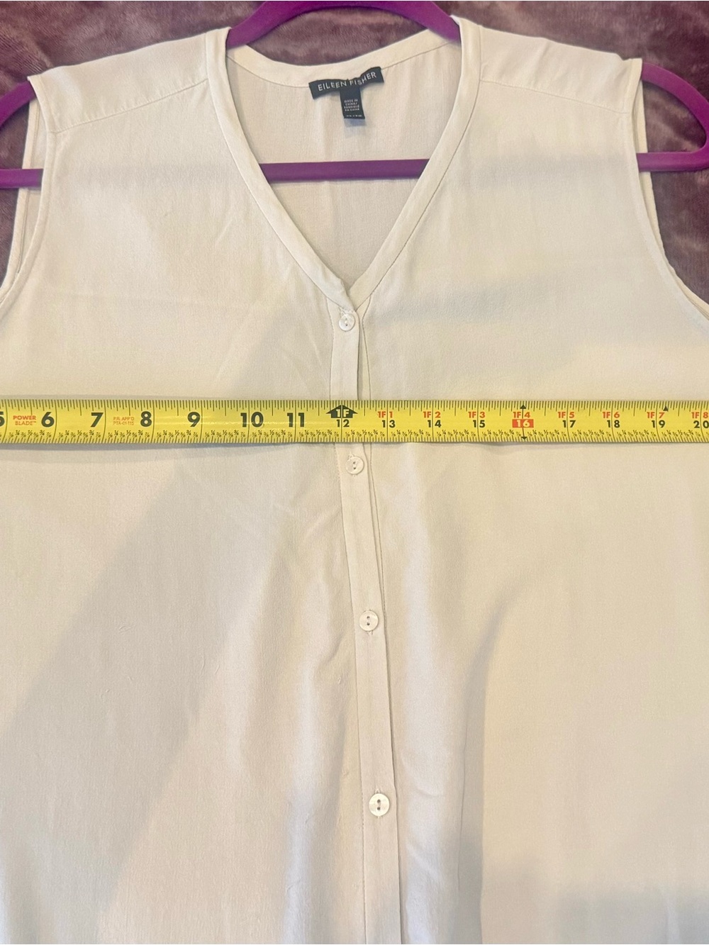 EILEEN FISHER 100% SILK Hi Lo Sleeveless Tunic Top XL Bone Gray TEMPORARY SALE - Picture 5 of 12